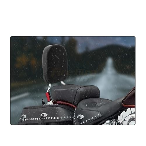 Coussin de dossier arrière noir moto pour Bobber et Chopper custom - 5