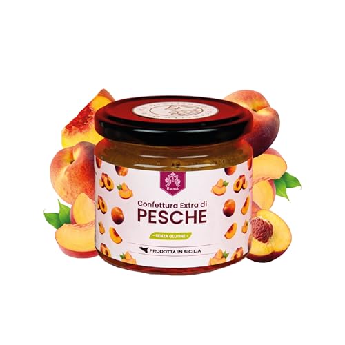 RACILIA Mermelada de Melocotones - 100% Fruta Siciliana - Melocotones - 250gr