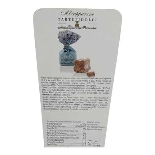 Kaukau Kakau Geschenkset 200g Box mit Antica Torroneria Piemontese Tartufo Schokoladentrüffel Tartufi Trüffelpralinen in verschiedenen Verpackungsvarianten: Geschnkbox, Geschenkkorb mini Präsent - Verwendungsansicht 7 | Belgische Pralinen