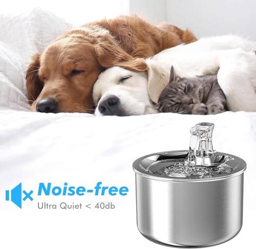 Fuente para gatos automática 2L acero inoxidable miniatura 3