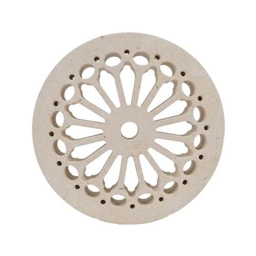 Griglia di aerazione e ventilazione in Pietra Leccese per tubo ø 100mm 120mm 150mm uso interno esterno con rete alluminio anti insetti e trattamento idrorepellente TUTTE LE MISURE GRPL026 MONTEDURO