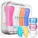 Teapile 4 Pack Travel Bottles, 3oz Leak Proof Travel Accessories Containers Size Toiletries,Travel Shampoo and Conditioner Bottles, Fun Outdoors 9 Pieces