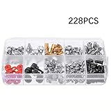 Lawnoval 228Pcs PC Screw Standoff Set Kit for Computer Case, Hard Drive, Motherboard, Cooler, DVD-ROM, Fan - Brass and Steel Hardware with Isolation Washers - Image 9