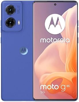 Motorola Moto G85 5G (256GB, 8GB) 6.67 3D Curved pOLED, Android 14 (International Model Unlocked for T-Mobile Mint Tello & Global ) XT2427-1, Blue