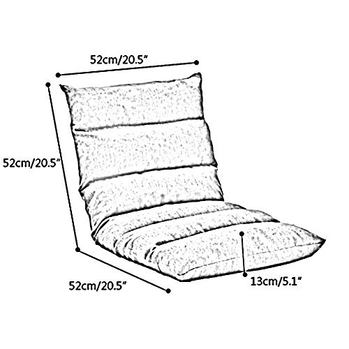 Silla de suelo ajustable con respaldo, cojines extraíbles y lavables, sofá plegable para meditación, reclinable de 5 posiciones, asiento cómodo gris oscuro