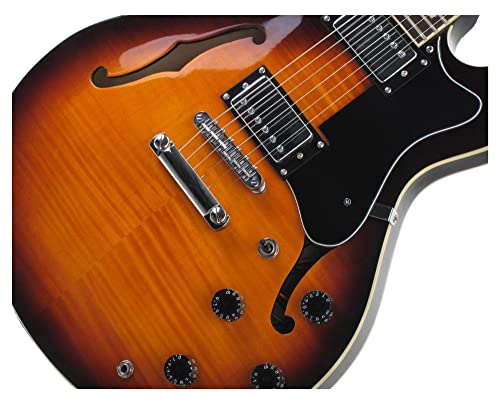 Rocktile Pro HB100-SB guitare eléctrique vintage sunburst - Les Beatles, Paul McCartney, John Lennon, RIngo Starr, George Harrison Rocktile Pro HB100-SB guitare eléctrique vintage sunburst – Image 4