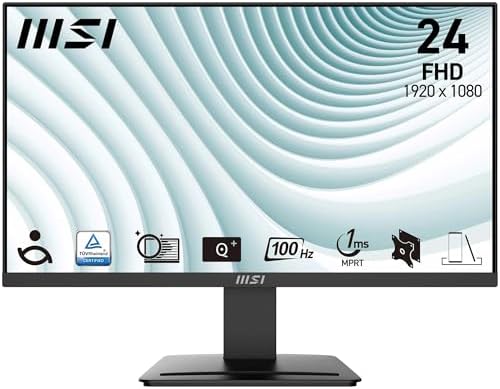 MSI Pro MP2412 23.8" 1920x1080 VA 100Hz 1ms Anti-Glare Monitör - Görsel 1