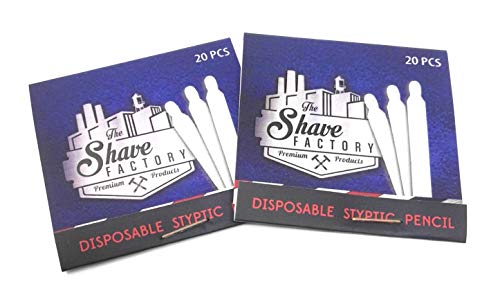 40 STYPTIC Matches | ALUM Pencil Sticks | 2 Wallet of 20 matches