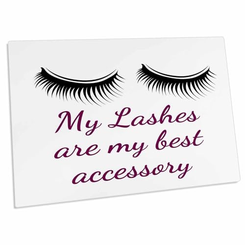 3dRose Text of My Lashes are My Best Accessory - Desk Pad miniatura 1