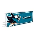 SOAR NHL LED Ambience Light Box: Elevate Your Space with Officially Licensed Wall Décor, San Jose Sharks