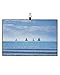 SEVENBABU Golf Towels for Golf Bags with Clip, Funny Microfiber Waffle Pattern Golf Towel, Sailing Ship Blue Sky Peaceful Marine Image Golf Accessories for Men and Women Gifts 24x16 inch