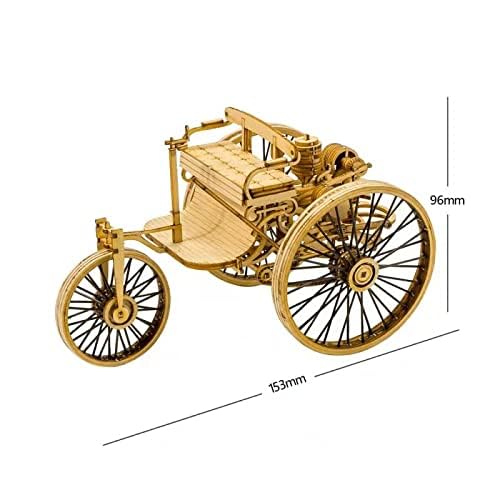 Viloga 3D Wooden Puzzle - Laser Cutting Vehicle Model Building Kit for Adults - The First Car in The World - Assembly Vintage Wood Model Car Gifts for Men & Teens - Image 8