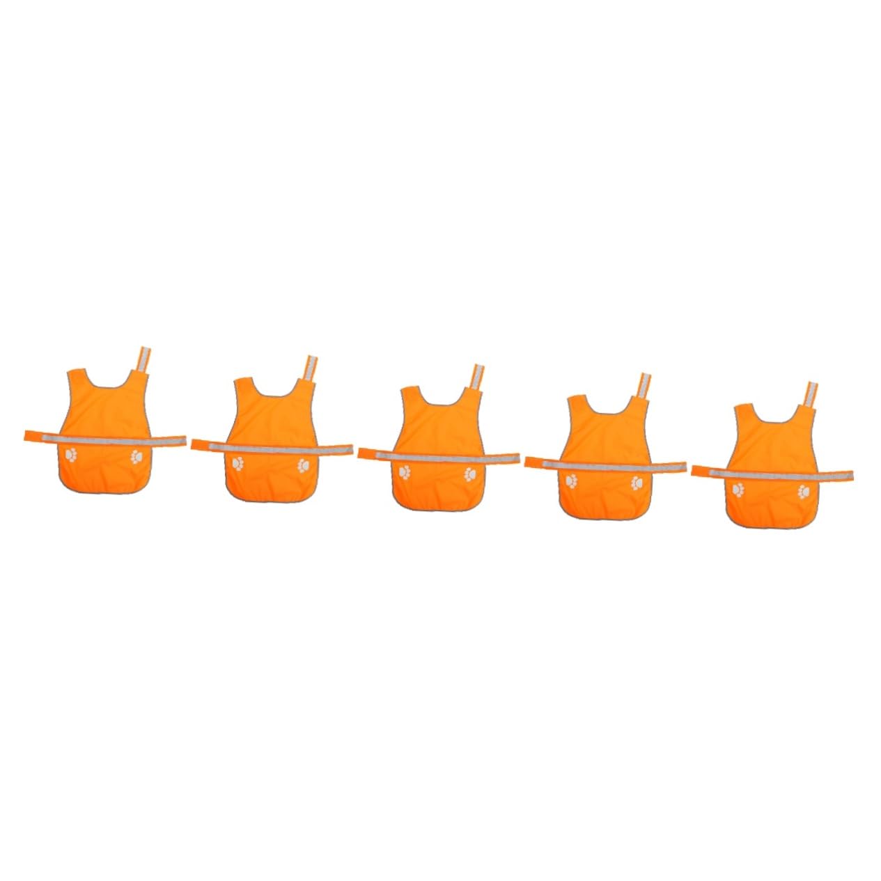 Housoutil 5piezas Chaleco Reflectante para Perros Vestimenta Fluorescente De Alta Visibilidad Ropa para Mascotas para Actividades Nocturnas Aire Talla