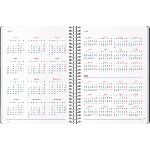 Miniatura 3 de Dohe - Agenda 2026 - Día Página, Tamaño A5 15x21 Cm , Tapa Flexible, Cierre De Espiral Y Goma Elástica, 12 Meses Enero A Diciembre, Planificador Anual En Español - Syncro Negro