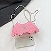 Umhängetasche für Schule, Halloween, Fledermaus, Herbst und Winter, koreanische Mode, Umhängetasche, Outdoor-Mode, Crossbody-Tasche, rose, Einheitsgröße #4