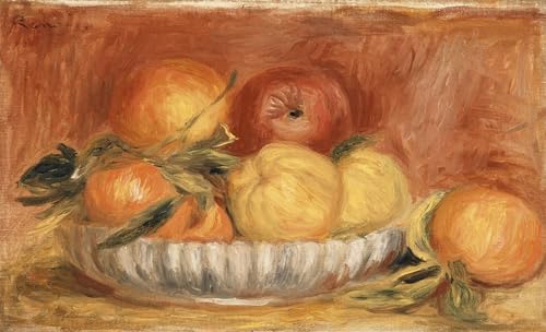 Lienzo de Renoir con frutas y naranjas para un hogar lleno de calidez y arte