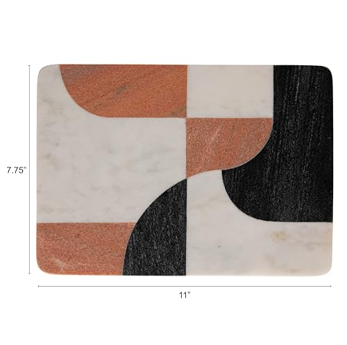 Tabla de cortar rectangular de mármol con diseño abstracto miniatura 2
