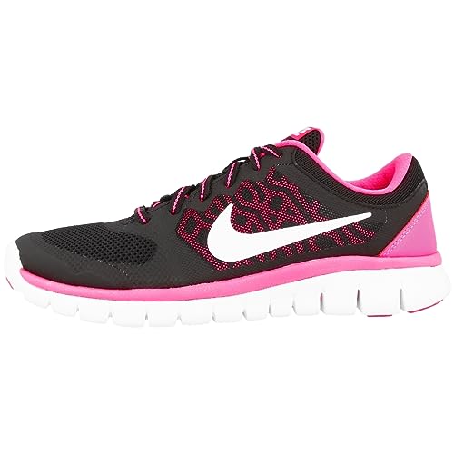 Nike Flex 2015 Run (GS), Girls Running Shoes, Multicolored (Black / White-Pink Pow), 5.5 UK (38.5 EU)