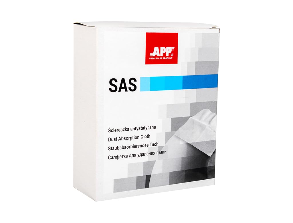 APP SAS - Chiffon antistatique avec adhésif | Élimine peluches de poussière, saletés, débris de ponçage, bois, métal, plâtre | P