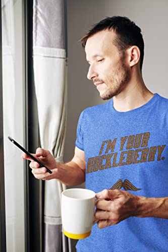 I'm Your Huckleberry Western Cowboy Quote Funny Sayings Mens Shirts Graphic Tee Gray M #TOP2