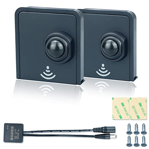 GOMING 5V 12V 24V Drahtloser PIR Koerper Infrarot Bewegungsmelder Sensor Schalter LED Bewegungsschalter mit DC-Stecker 5,5 x 2,1 mm für LED-Streifen Cover