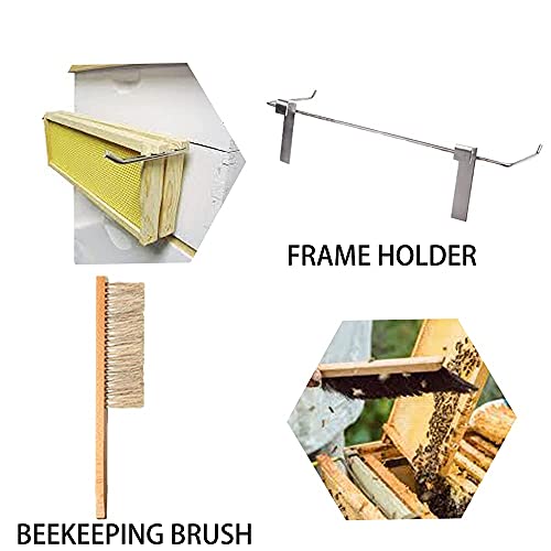 Pollibee Beekeeping Supplies 22 Pcs Beekeeping Tools Kit - Deluxe Beekeeper Starter Kit- Bee Smoker Kit With Frame Holder And Necessary Beekeeping Tools And Beehive Tool Kit For Beekeepers #TOP2
