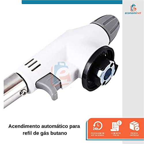 Kit Maçarico Culinário Profissional 4 Refil Gás Ntk