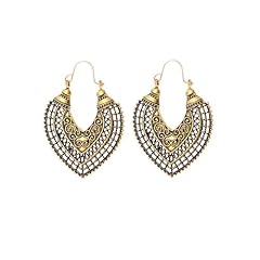 Teardrop gold earring