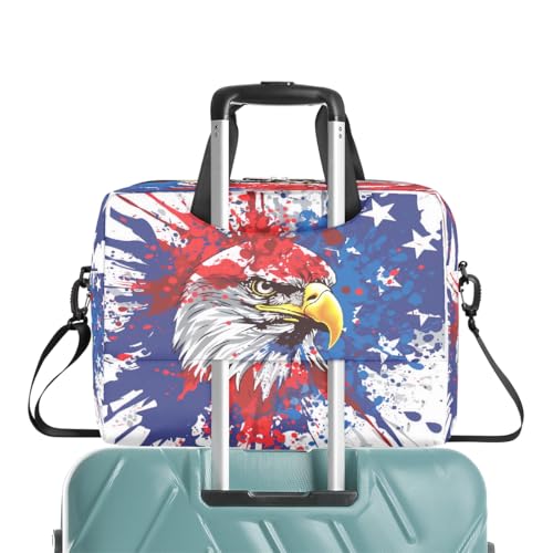 Maletín para portátil 15.6-16 pulg bandera USA rojo azul miniatura 7