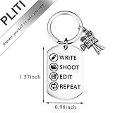 PLITI Filmmaker Keychain Movie Camera Charm Film Director Gifts Filmmaker Gifts for Friend
