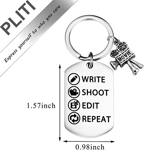 PLITI Filmmaker Keychain Movie Camera Charm Film Director Gifts Filmmaker Gifts for Friend