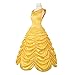 Drofe Princess Dress Costume for Women Yellow Dress Prom Party Adult (XL)