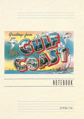 Vintage Lined Notebook Greetings from the Gulf Coast