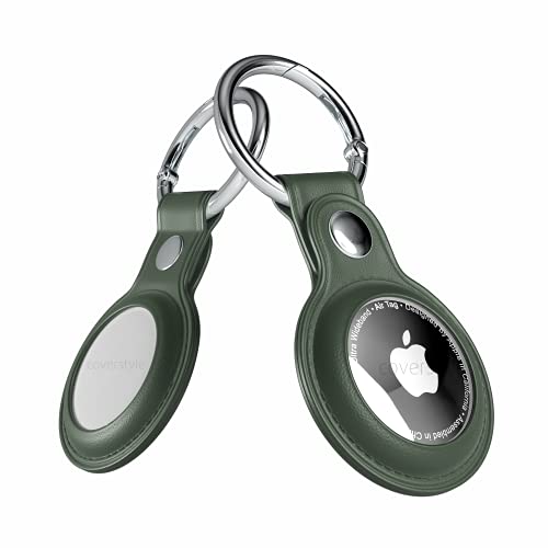 CoverStyle® - AirLeath® - Porte-clés en cuir synthétique pour AirTag - Vert Cover