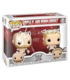 Triple H and Ronda Rousey Dual 2-Pack Facsimile Signed Reprint Laser Autographed Funko POP! Wrestling Figurine with Protector Case