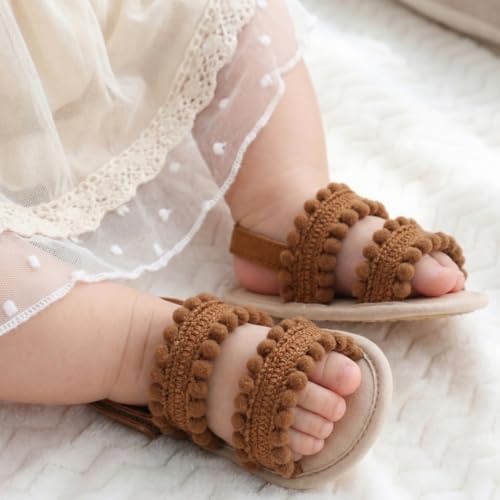 Image of Meckior Infant Baby Girls Boys Summer Sandals Open Toe Lace Princess Dress Wedding Flats Shoes Newborn Toddler Soft Non-slip Sole First Walker Crib Shoes