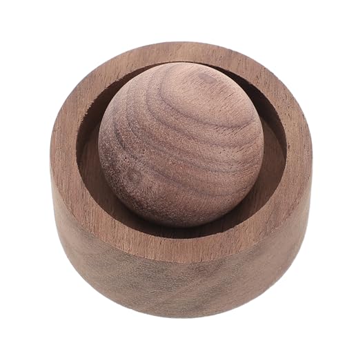 GALPADA Difusor de Aceites Esenciales de Madera para Coche Ambientador Portátil Esférico Negro Difusor de Aromaterapia para Interiores Hogar y Oficina Compacto y Seguro