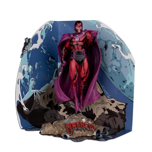 McFarlane Marvel Magneto - Brinquedos colecionáveis em escala 1:10 com cena (X-Men #1)