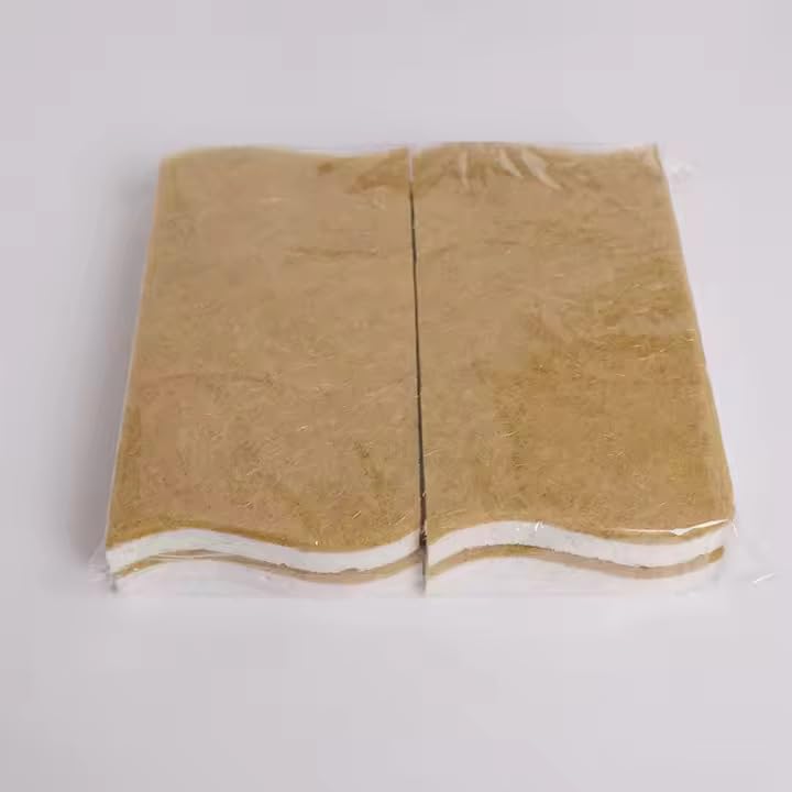 Image of Natural Coconut Fiber Sponge for Kitchen Cleaning, Multi-Color, 4.3 x 2.8 x 0.8 inches Pack 12 UND