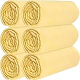 6 Pack Shammy Cloth for Car Drying 26”x17”, Absorbent Chamois Towel for Car, Reusable Shammy Towel Chamois Cloth for Car, Dust Remove, No Scratch/Spot Streak, Yellow