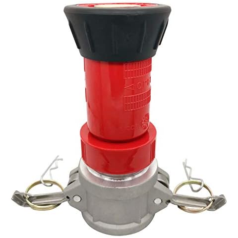 SpringSpray 1-1/2" NPSH Aluminum Camlock Fitting Coupling With Heavy-Duty Industrial Fire Hose Nozzle Fire Equipment Constant Flow Fog Nozzle Cover