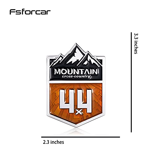 4X4 Mountain Cross Country Metal Car Sticker, Off Road Racing Decal, Chrome Emblem Badge For Off-Road Vehicle #TOP6