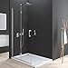 Boromal Walk in Duschwand 2-teilig faltbar Walkin Dusche 120x195cm Walk in Dusche Walk-in Faltwand Duschabtrennung 6mm NANO Sicherheitsglas (ESG), Montage auf Duschewanne oder Fliese