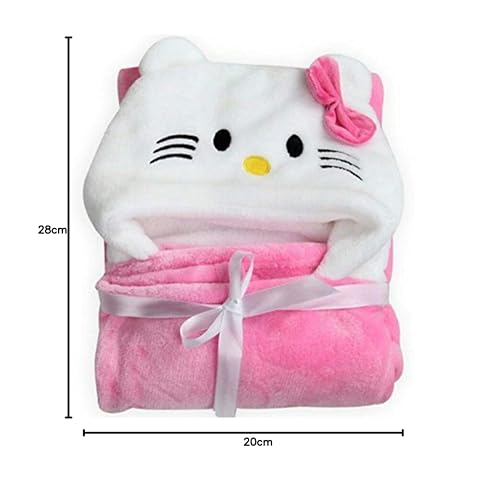 Image of MY NEWBORN Baby Blanket Wrapper Bath Towel- Pack of 2 Katty, GreenPuppy