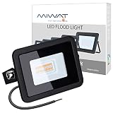 MIHEAL Ultra-Thin 10W 20W 30W 50W 100W LED Flood Light Spotlight Led Search Lamp 110V Floodlights for Outdoor Garden Street Square Warm White, 10W