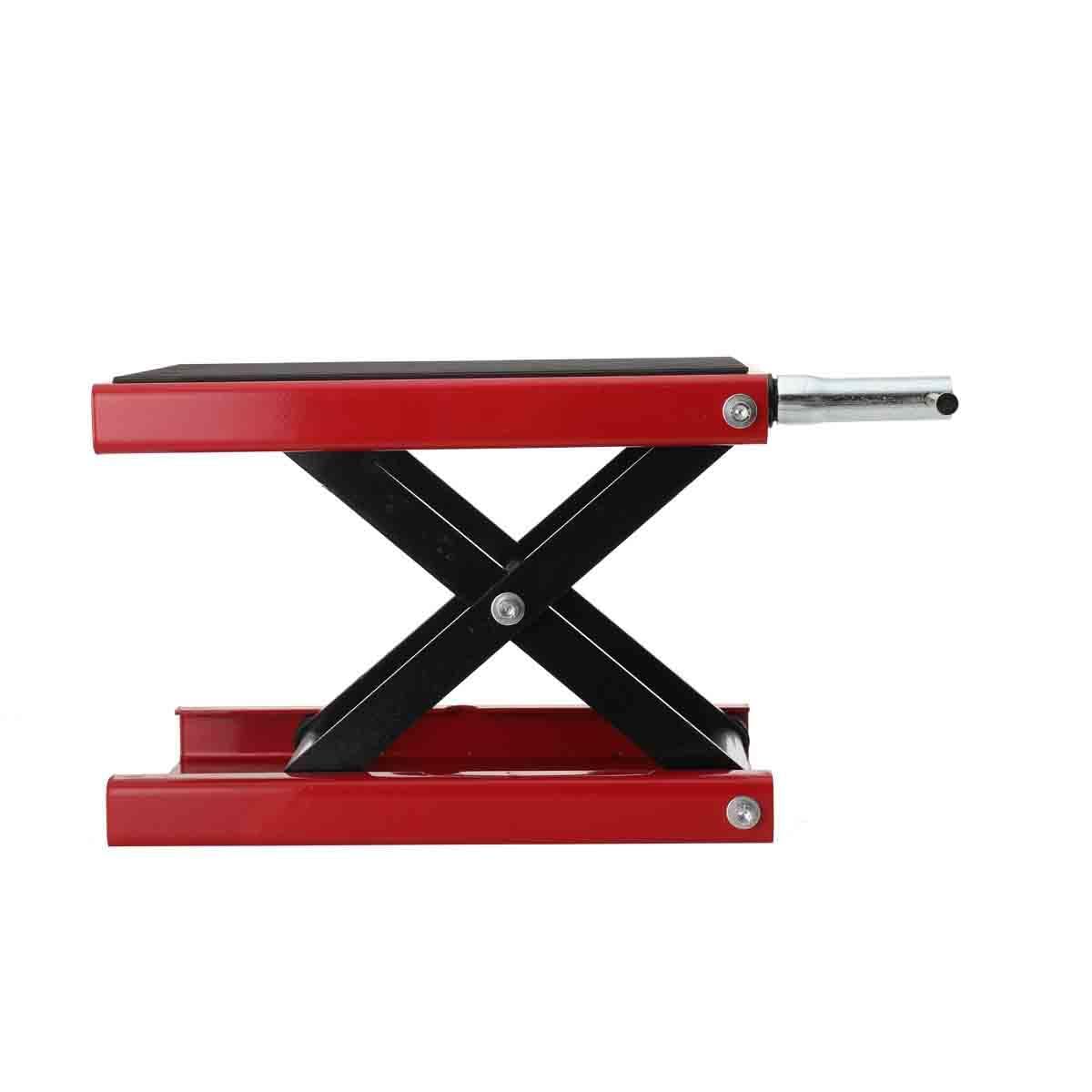 Cric de moto hydraulique, 500 kg/1100 LBS, 95-350 mm, Rouge