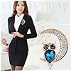 ANDRESLAD 2pièces Broche Créative Forme De Hibou Colorée Avec Strass Accessoire Élégant Pour Femmes Bleu #5