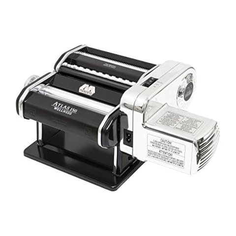 Marcato Atlas Pasta Machine with Motor Set, Black, Made in Italy Cover