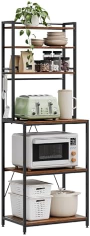 WOLTU Étagère Cuisine avec 6 Étagères de Rangement, Support Micro...