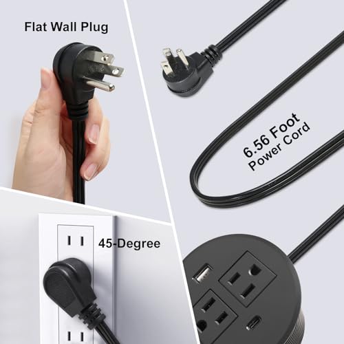 Triantstek BY213-YD022 Extensión de Escritorio Empotrada con Carga Rápida USB C 30W Total miniatura 5